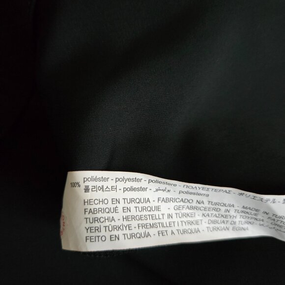 Zara Ring Back Wrap Mini Dress SZ M Black - Picture 10 of 11